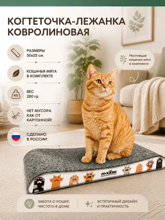 Когтеточка-лежанка 60 мм