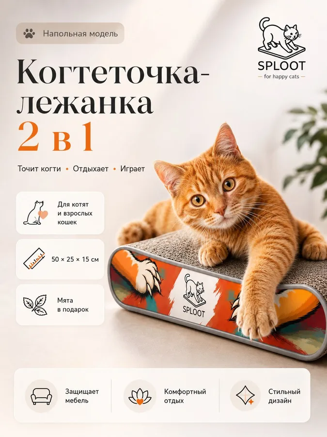 Когтеточка-лежанка SPLOOT Premium
